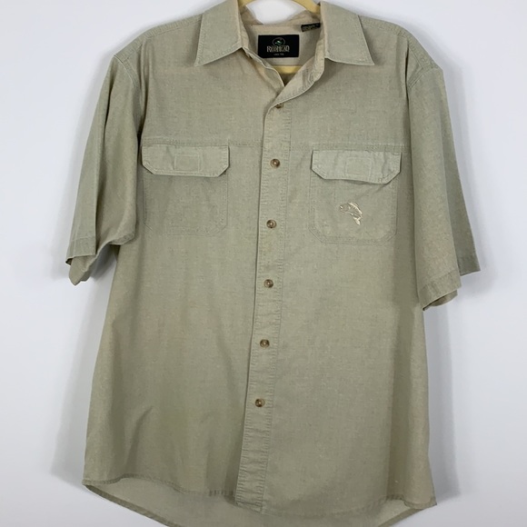 RedHead soft green short sleeved button shirt L - Picture 2 of 6